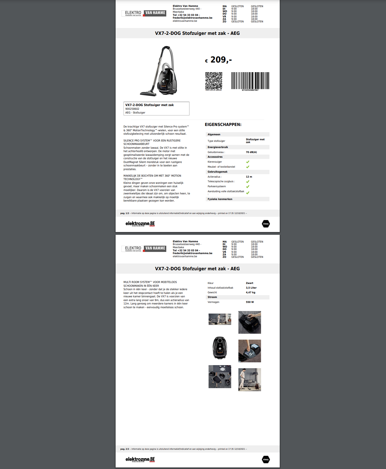 Nieuwe Layout: PRINT Brochure Per Product Op Uw Website